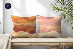 Sunset Cloud Gradient Warm Amber Digital Paper Product Image 2