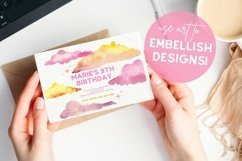 Pastel Sunset Clouds Watercolor Clip Art Sublimation Set Product Image 2