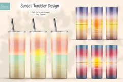 sunset for straight and tapered sublimation design