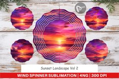 Wind Spinner Sunset Landscape Product Image 1