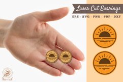 Sunset Laser Cut Earrings SVG Product Image 1