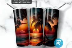 Palm Trees,20oz Skinny Tumbler,20oz Sublimation,Skinny Tumbler,Tumbler Sublimation,20oz Tumbler Wrap,Skinny Tumbler Wrap,Sublimation Design,Skinny Tumbler 20oz,Digital Download PNG,Summer Sublimation,Sunset Sublimation,Sunset On The Beach,Sunset 20oz