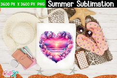 Sunset on the beach Summer Sublimation Design