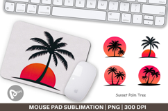 Mouse Pad Sunset Palm Tree Product Image 1