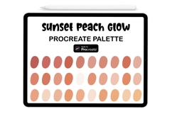 Sunset Peach Glow Procreate Color Palette Product Image 1