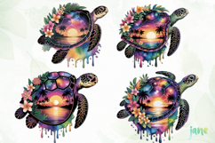 Sunset Sea Turtle Sublimation Product Image 6