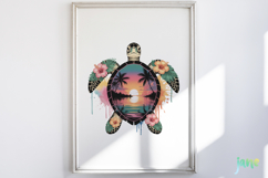 Sunset Sea Turtle Sublimation Product Image 5