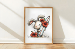 Sunset Surf Bunny Clipart Product Image 3