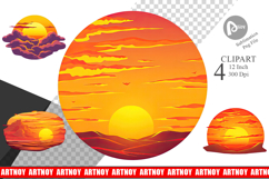Sunset Clipart Product Image 1
