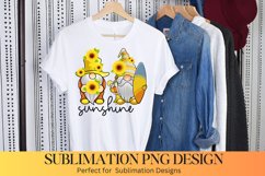 Sunshine Gnome - Sunflower Sublimation Design Product Image 1