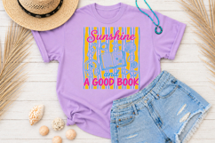 Sunshine and a Good Book PNG, Summer Book Lover Sublimation Product Image 2