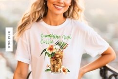 Sunshine and Coffee T-shirt Design PNG