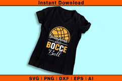 Sunshine and Bocce Ball SVG | Summer Bocce Player Design Product Image 3