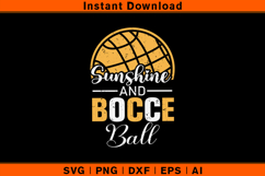Sunshine and Bocce Ball SVG | Summer Bocce Player Design Product Image 1