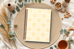 Sunshine yellow daisy gingham seamless pattern png bundle Product Image 4