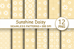 Sunshine yellow daisy seamless patterns png Honey flowers Product Image 1