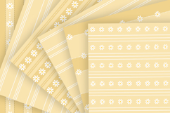 Sunshine yellow daisy striped seamless pattern png bundle Product Image 3