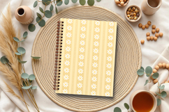 Sunshine yellow daisy striped seamless pattern png bundle Product Image 4