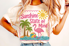 Sunshine State Of Mind PNG, Summer Vibes, Flamingo Summer Product Image 2