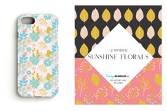 Sunshine Florals Digital Paper, Vector Patterns Product Image 2