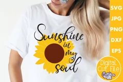 Sunshine In My Soul Sunflower Svg Cut File Product Image 1