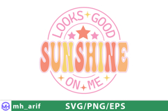 Retro Summer Sunshine Varsity SVG Design Product Image 1
