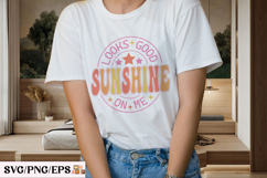 Retro Summer Sunshine Varsity SVG Design Product Image 3