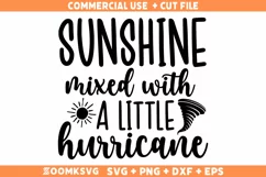 Sunshine and Hurricane SVG, Sassy SVG, Sassy Shirt SVG Product Image 2