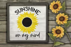 Sunshine on My Mind SVG | Sunflower SVG Cut File Product Image 2