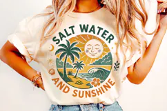 Salt Water And Sunshine PNG, Retro Summer, Summer Vibes PNG Product Image 2