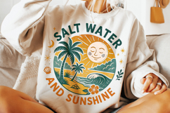 Salt Water And Sunshine PNG, Retro Summer, Summer Vibes PNG Product Image 3