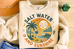 Salt Water And Sunshine PNG, Retro Summer, Summer Vibes PNG Product Image 1
