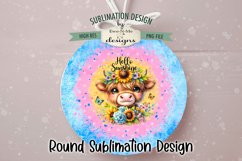 Hello Sunshine Wind Spinner Round Sublimation Design PNG Product Image 2