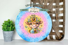 Hello Sunshine Wind Spinner Round Sublimation Design PNG Product Image 3