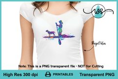 SUP Woman Dog Printable, Paddle Board Colored Sublimation Product Image 3