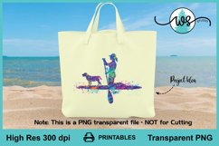 SUP Woman Dog Printable, Paddle Board Colored Sublimation Product Image 4