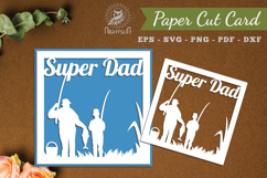Super Dad Paper Cut Card SVG Product Image 1