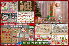 1555 Christmas Super Mega Bundle Laser Cut|Xmas Ornament SVG Product Image 2