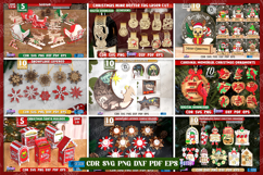 1555 Christmas Super Mega Bundle Laser Cut|Xmas Ornament SVG Product Image 3