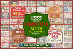 1555 Christmas Super Mega Bundle Laser Cut|Xmas Ornament SVG Product Image 1