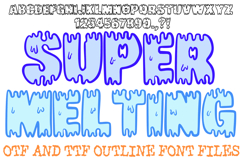 Super Melting Alphabet Font Letters Hand Drawn ABC OTF TTF Type by Squeeb Creative