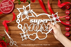 Super Mom Laser and Paper Cut Gift Idea for Decoration Product Image 1
