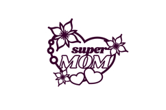Super Mom Laser and Paper Cut Gift Idea for Decoration Product Image 2