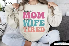 Super Mom Super Wife SVG, Mothers Day SVG Design Product Image 1