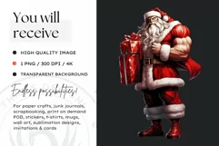 Super Santa Claus Clipart, Christmas PNG Sublimation V3 Product Image 2