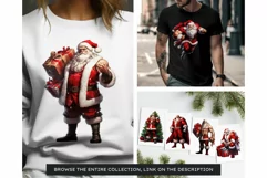 Super Santa Claus Clipart, Christmas PNG Sublimation V3 Product Image 3