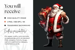 Super Santa Claus Clipart, Christmas PNG Sublimation V5 Product Image 2