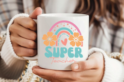 Super Teacher SVG | Boho Teacher SVG | Teacher PNG Product Image 2