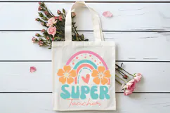 Super Teacher SVG | Boho Teacher SVG | Teacher PNG Product Image 3