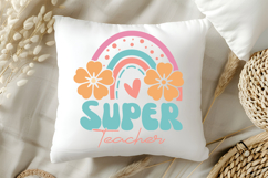 Super Teacher SVG | Boho Teacher SVG | Teacher PNG Product Image 4
